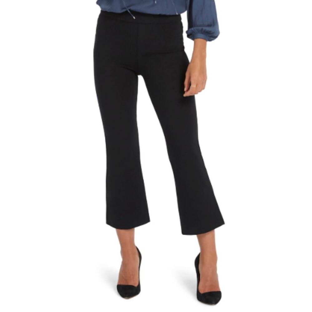 SPANX‎ Women's Kick Flare Ponte Pants with Compression Black Crop Small